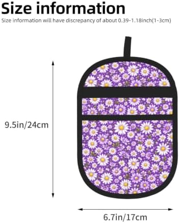 Daisy Purple Pet Hair Removal Glove Brush Pet Hair Remover Tool for Carpet - Image 2