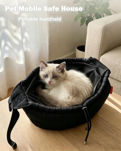 Pet Sling Carrier for Small Dogs & Cats up to 15 lbs,Puppy Carrier Purse with Storage Pocket,Hands-Free Pet Carrier Bag for Travel,Adjustable Shoulder Strap,Machine Washable - Image 5