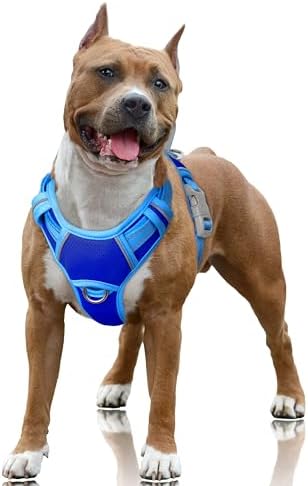 BARKBAY Dog Harness for Large Dogs No Pull Dog Vest ID Tag Pocket by BARKBAY