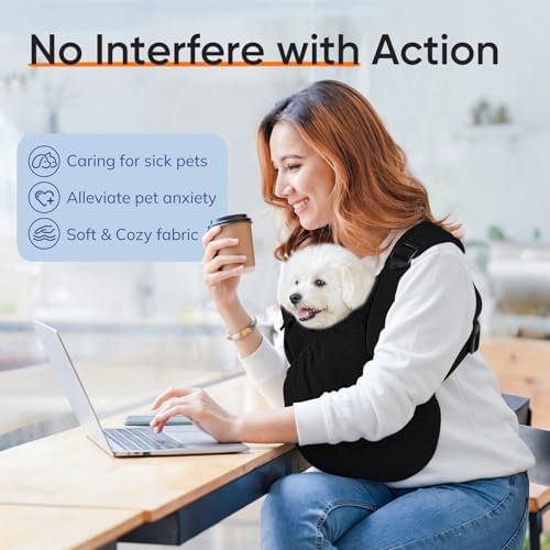 Supet Dog Sling Carrier for Pets, Adjustable Hands Free Front Chest Pouch - Image 4
