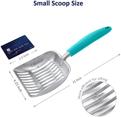 WePet Cat Litter Scoop, Aluminum Alloy Sifter, Kitty Metal Scooper, Deep Shovel, Long Handle, Poop Sifting, Kitten Pooper Lifter, Durable, Heavy Duty, for Litter Box - Image 2
