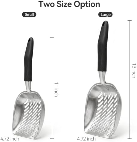 Cat Litter Scoop, Kitty Metal Scooper with Long Handle - Image 3