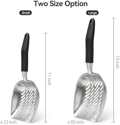 Cat Litter Scoop, Kitty Metal Scooper with Long Handle - Image 3