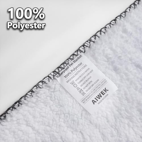 Dog Blanket Waterproof, Reversible Sherpa Fleece Sofa Protector 40x30 Blue - Image 5