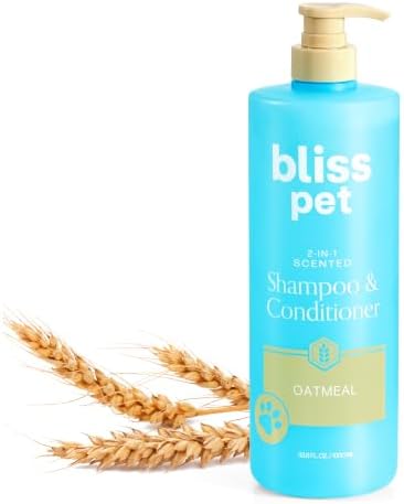 Bliss Pet Oatmeal Dog Shampoo Conditioner and Detangler, 33.8 Fl Oz by Bliss