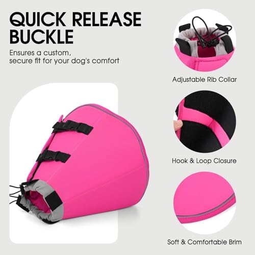 Soft Dog Cone Collar, Adjustable Cone for Dogs to Stop Licking - Image 3