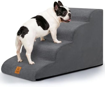 Dog Steps for Bed, 4-Step Dog Stairs for Small Dogs and Cats, 17.7" H by Unknown