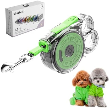 10 ft Retractable Dog Leash for Tiny & Small Dogs, Puppies, Cats by Allforthepets