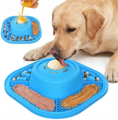 Lick Mat for Dogs & Cats with Interactive Rolling Ball & Suction Cups by camrola