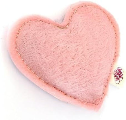 Catnip Toy – Heart Shape, Organic Catnip, 100% Wool Felt, Grown & Made in The USA - Pink