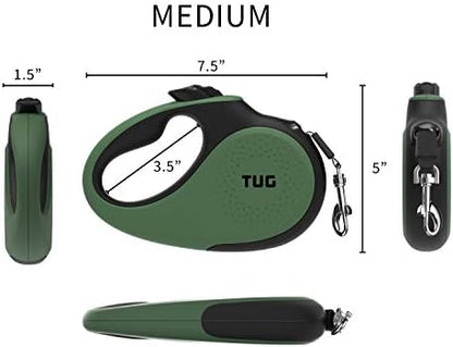 TUG Original Retractable Dog Leash, 16 ft (Medium, Green) - Image 2
