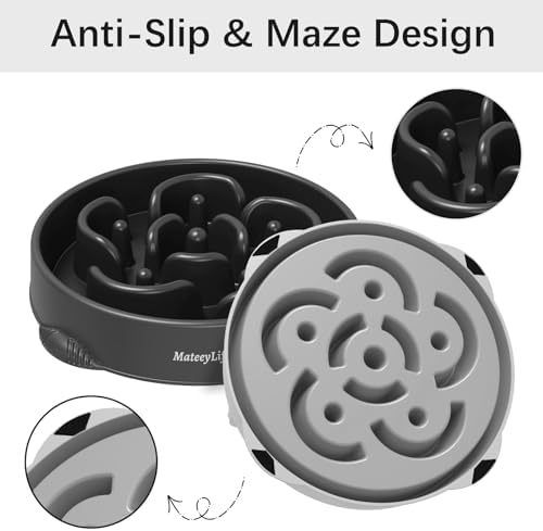 MateeyLife 2-Pack Slow Feeder Dog Bowls, 4 Cups, Dog Puzzle Feeder Bowl - Image 4
