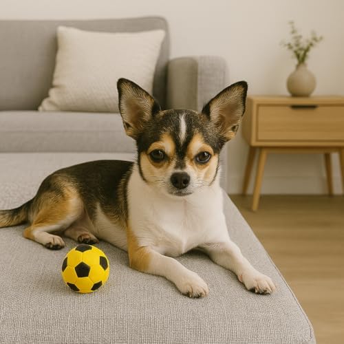 SPOT Latex Soccer Ball Dog Toy – 2in, Assorted Colors, Durable 100% Latex with Loud Squeaker, Fun Indoor & Outdoor Toy for Small Dogs & Puppies to Chase, Fetch, Chew & Play - Image 6
