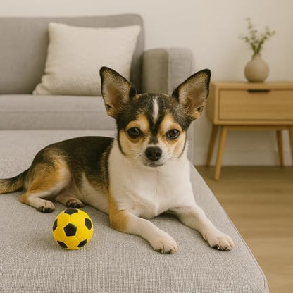 SPOT Latex Soccer Ball Dog Toy – 2in, Assorted Colors, Durable 100% Latex with Loud Squeaker, Fun Indoor & Outdoor Toy for Small Dogs & Puppies to Chase, Fetch, Chew & Play - Image 6