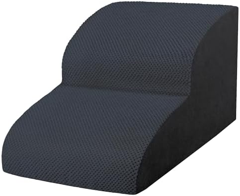 Dog Stairs for Small Dogs, High Density Foam Dog Ramp, Extra Wide Non-Slip Pet Steps for High Beds Or Couch, Soft Foam Doggie Ladder for Dogs Injured, Older Pets, Small Cats by Heeyoo