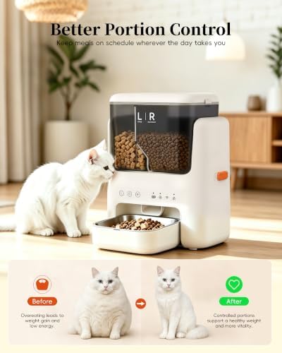 Automatic Cat Feeder, Dual Hopper for Meals & Treats, App Control - Image 5