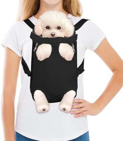FEimaX Dog Carrier Backpack Pet Legs Out Front Cat Travel Bag, Adjustable Puppy Backpacks Carriers Hands-Free for Small Medium Dogs Cats Hiking Traveling Camping Daily Walking by FEimaX