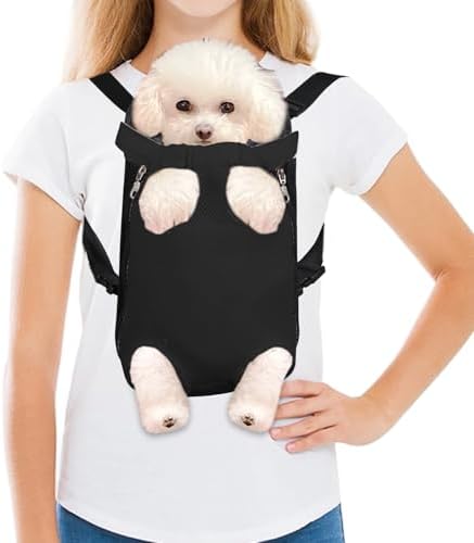 FEimaX Dog Carrier Backpack Pet Legs Out Front Cat Travel Bag, Adjustable Puppy Backpacks Carriers Hands-Free for Small Medium Dogs Cats Hiking Traveling Camping Daily Walking by FEimaX
