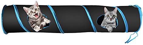 PetLike Cat Tunnel for Indoor Cats Collapsible Pop-up Pet Tube Peek Hole Hideaway Play Toys for Cats with Ball by PetsLikePetLike