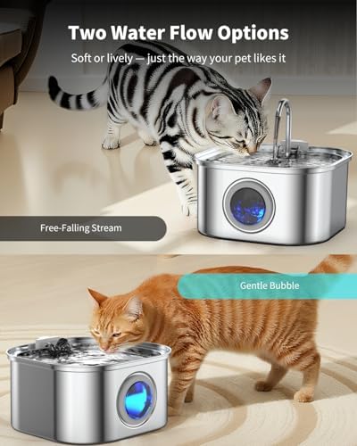 Stainless Steel Cat Water Fountain - 3.2L/108oz Cat Drinking Fountain - Image 6