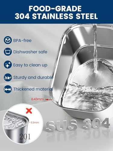 Cat Water Fountain Stainless Steel for Cats Indoor 2.5L 85oz by BPA-Free SUS304, Effective 6-Layer Filter Cat Fountain for Drinking 20dB Ultra Quiet Metal Pet Water Fountain (Fountain+4 Filters) - Image 4