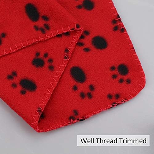 Comsmart Dog Blankets, 6 Pack Fleece Pet Blankets, 39x35 inches, Red - Image 3
