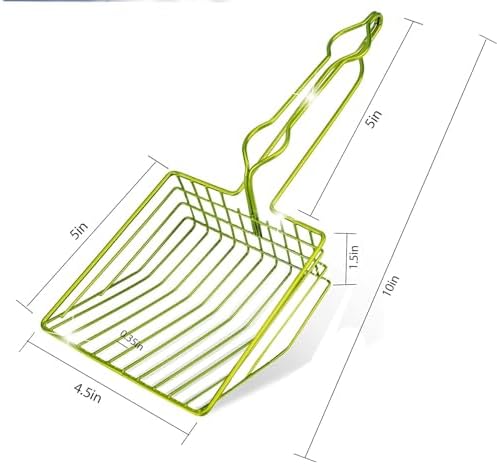 DHXYZZB Cat Litter Scoop, Metal Cat Litter Scooper Kitty Poop Scooper Stand for Litter Box, Fast Sifting Non-Stick Large Cat Poop Sifting cat Scooper - Image 5