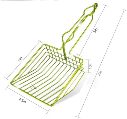 DHXYZZB Cat Litter Scoop, Metal Cat Litter Scooper Kitty Poop Scooper Stand for Litter Box, Fast Sifting Non-Stick Large Cat Poop Sifting cat Scooper - Image 5