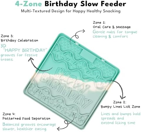 CHEWFFON Dog & Cat Lick Mat, Birthday Silicone Licky Pad, Lavender Dream - Image 2