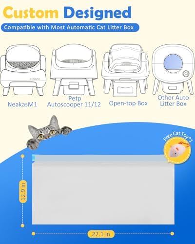 180 Count 27"x13" Cat Litter Bags Compatible with NeaksM1 & Petpivt 11/12 - Image 2