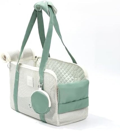 Pet Breathable Mesh Tote Bag, Pet Hands-Free Shoulder Bag,Dog and Cat Lightweight and Comfortable Pet Shoulder Bag, Pet Carrier Purse for Small Dog Cat（Can Hold 10 Pounds） - Image 4