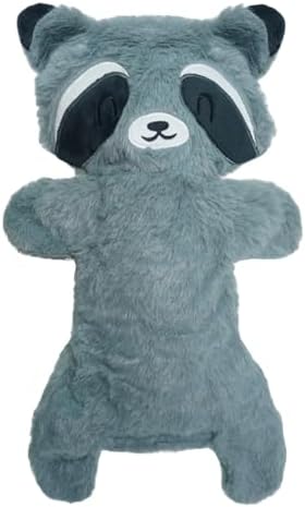Mihachi No Stuffing Crinkle Dog Toys,2-in-1 Holds Water Bottles-Cruncher with Puncture Resistant Squeaker, Dog Squeak Toys Plush Dogs Chew Toy for Small Medium Large Breed Chewer, Raccoon by Mihachi