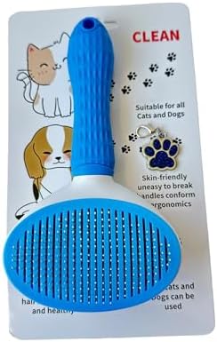 Self-Cleaning Pet Grooming Brush – Stainless Steel Slicker Brush for Dogs, Cats, Rabbits & Small Pets – Ideal for Shedding, Tangles, and Mats – Perfect for Short & Long Hair Breeds by (Blue) - Image 4