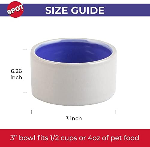 SPOT Ceramic Stoneware- Pet Bowl for Cats, Kittens and Mini Dogs, Classic Heavy Duty Non-Slip Ceramic Bowl for Food and Water -2.75in Diameter - Image 5
