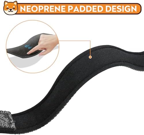 Reflective Dog Collar, Adjustable Soft Neoprene Padded,Black,L - Image 4