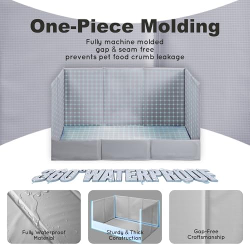 HQ4US 4LEGS Dog Food Mat Cat Feeding Enclosure for Water Bowl Pet Placemat - Image 4