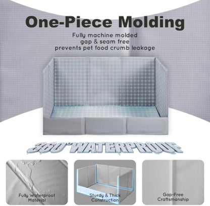 HQ4US 4LEGS Dog Food Mat Cat Feeding Enclosure for Water Bowl Pet Placemat - Image 4
