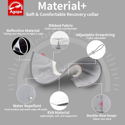 Agape Soft Dog Cone for Small Dogs & Cats, Recovery Collar to Stop Licking - Image 4
