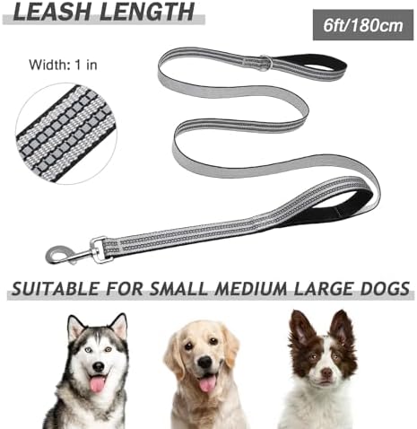 Hikiko 6FT Double Handle Traffic Dog Leash Reflective - Image 6