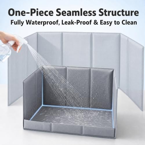 Dog Litter Box, Waterproof Foldable Pee Pad Holder, Dog Potty Tray - Image 4