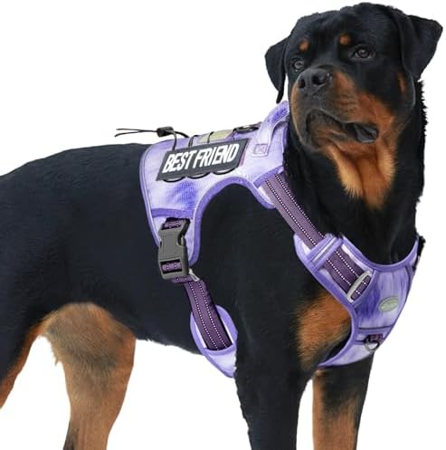 AUROTH Tactical Dog Harness for Large Dogs, Heavy Duty No Pull Pet Vest by AurothPets