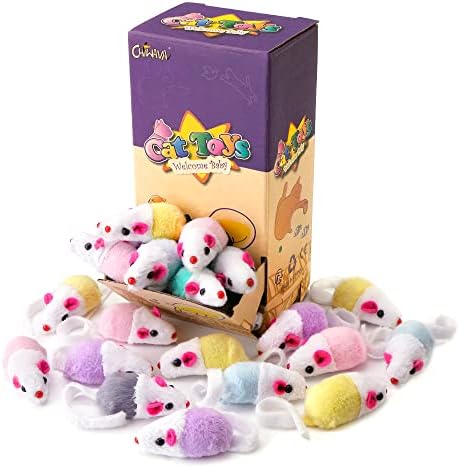 CHIWAVA 36PCS 1.8'' Interactive Cat Toy Mice with Catnip Rattle Sound Mouse - Image 3
