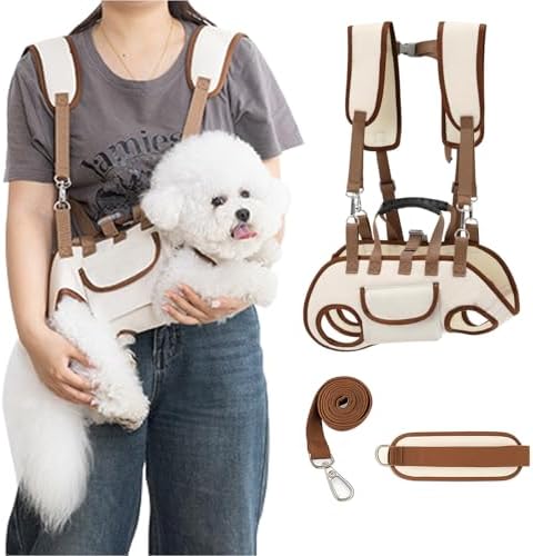 Dog Carrier Backpack for Small Pets, Breathable Detachable Travel Pet Bag with Adjustable Straps, Portable Hands-Free Dog Cat Carrier Backpack for Hiking, Walking & Camping (S) by IcyByte