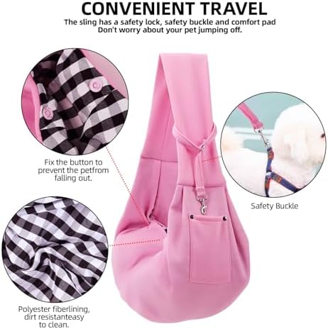 ARZQUT Dog and Cats Carrier Sling, Small Pet Carrier with Storage Pocket - Image 4