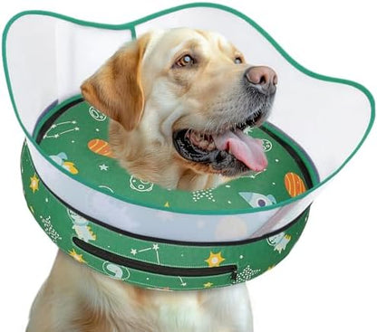 Elevated Inflatable Dog Cone Collar to Stop Licking, Doggie Donut Collar After Surgery, Soft Dog Cone Alternative for Small Medium Large Dogs by Toptakeit