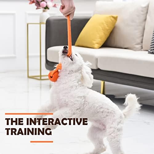 Dog Training Ball on A Rope Rubber Dog Rope Toys Ball with Handle for Tug of War K9 Training Rewards for Belgian Malinois Gifts, 6cm in Diameter for Medium Dogs 30-60 Lbs, Pack of 4 - Image 4