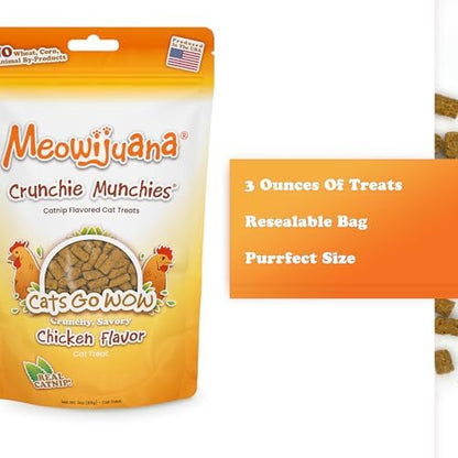 Meowijuana Knock 'n' Nibble Fall Toy & Treat Bundle | Pumpkin & Chicken - Image 6