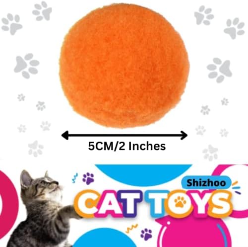 Premium Soft Pom Pom Balls for Kittens - Lightweight, Interactive, Assorted Colors - Plush Toy Balls for Kitten Training and Play - Pet Products for Cats (2.0 Inches 10 Balls) - Image 2