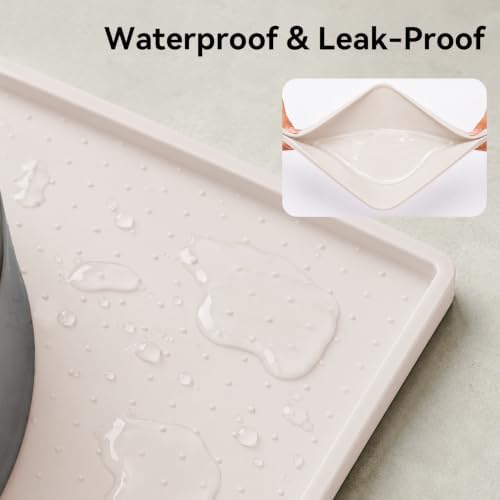 Extra Large Dog Food Mat, Food-Grade Silicone Mat, 24x16, Lvory - Image 4