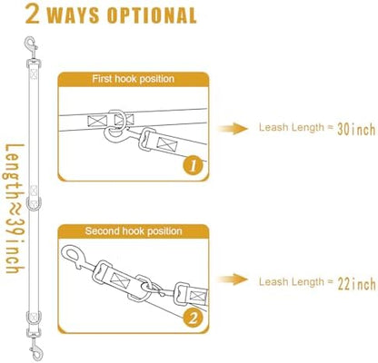 Double Ended Dog Leash,for Obedience Training Easy to Use,Lightweight,Soft for Large and Medium Dogs (Army Green, 1M*2.5CM) - Image 2